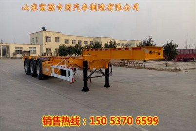 平板式集裝箱半掛車價(jià)格及尺寸多少米
